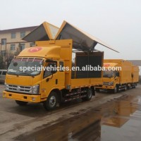 China Euro 4 5tons light trucks 4x2 Foton hydraulic open type wing van truck