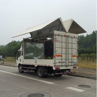 2018 latest design wing opening Box cargo truck for sale