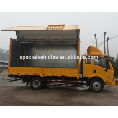 2018 Foton 4*2 wing cargo truck 24 cbm open wing box truck diesel fuel type wing open for food sale